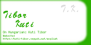 tibor kuti business card
